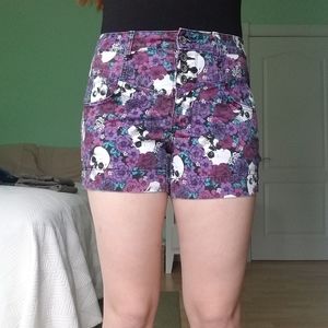 Lovesick Skulls & Floral Shorts